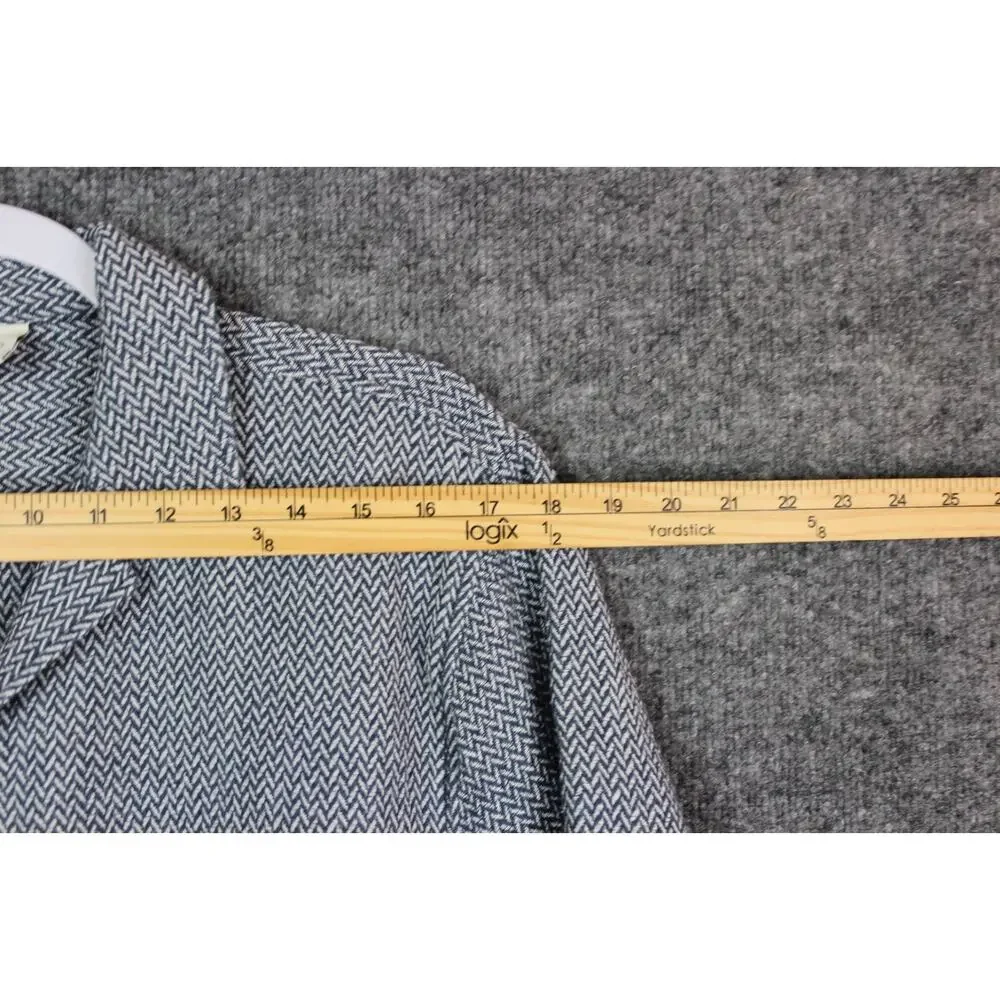 Larsson & Co Premium Men's Textured Herringbone Weave Shirt Blue‎ Size XL